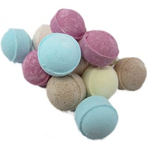 20 Mini boules de bain Effervescentes - Assortiments de senteurs et couleurs