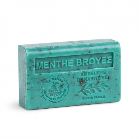 Savon 125gr au beurre de karité bio- MENTHE BROYEE