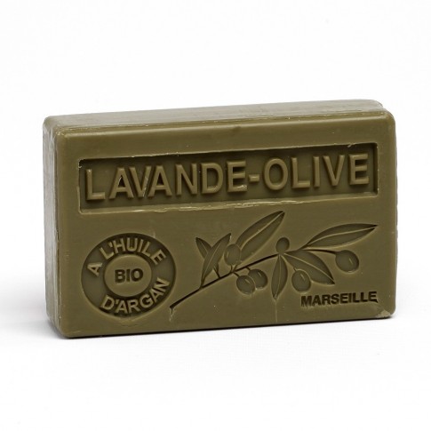 Savon 100gr huile d'argan bio - LAVANDE OLIVE